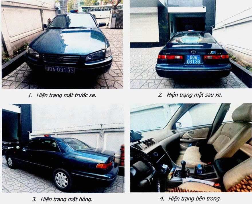 Xe ô tô con nhãn hiệu Camry (Toyota), biển số 80A-031.33 đã qua sử dụng, sản xuất năm 2000 tại Việt Nam